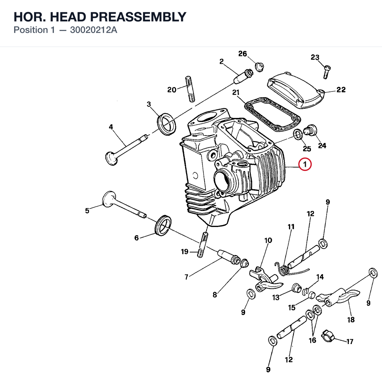 HOR. HEAD PREASSEMBLY