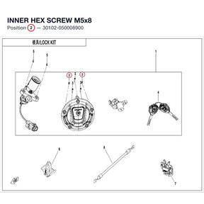 INNER HEX SCREW M5x8 product image