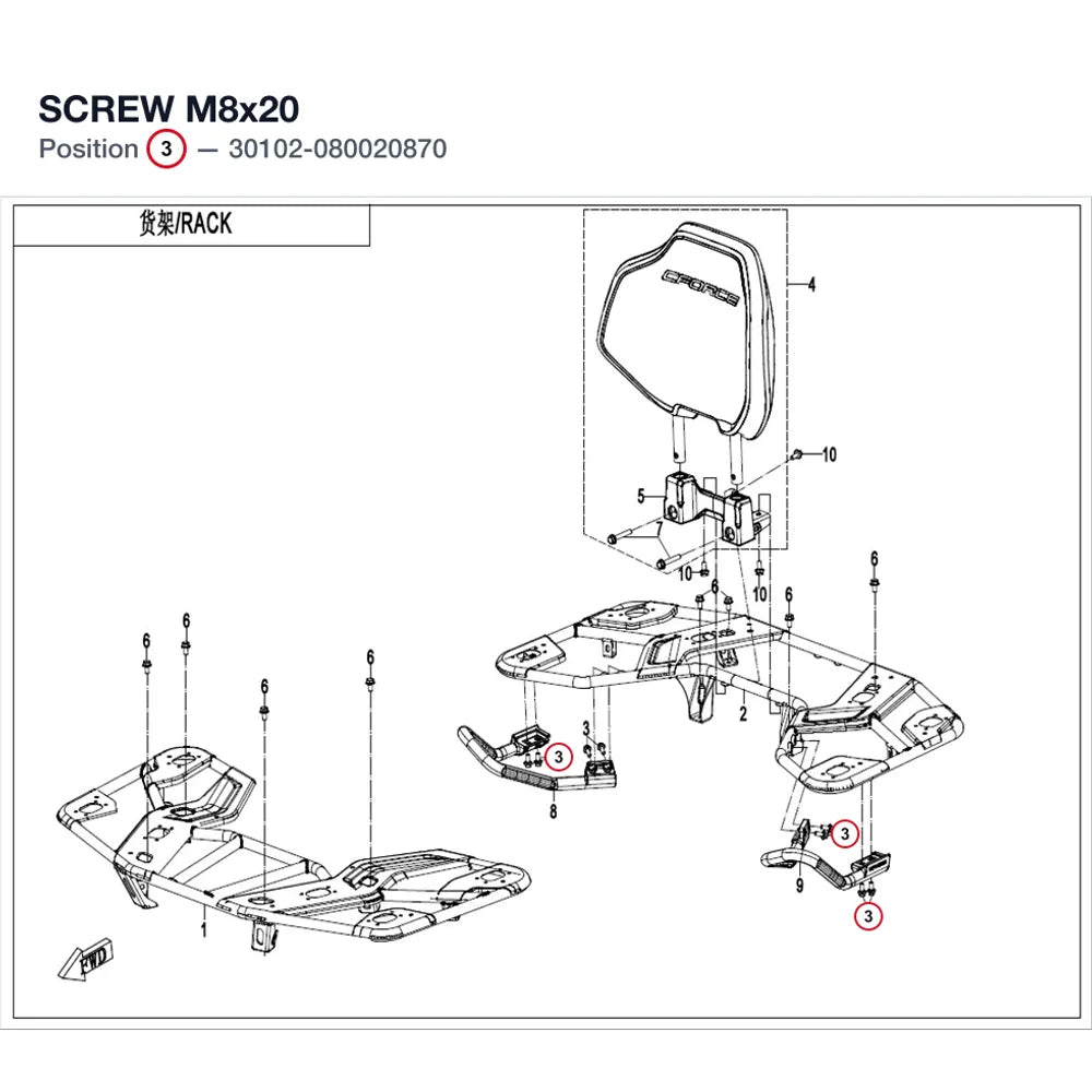 SCREW M8X20 product image