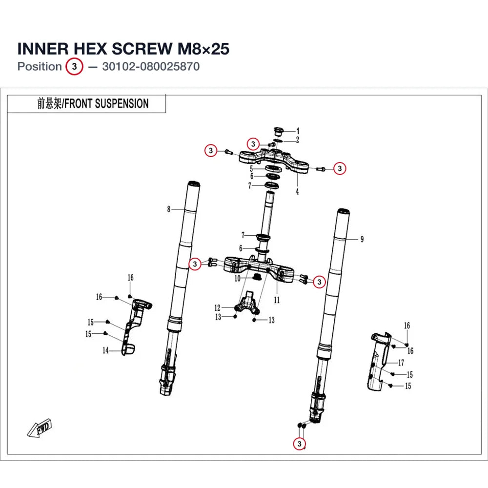 INNER HEX SCREW M8×25 product image