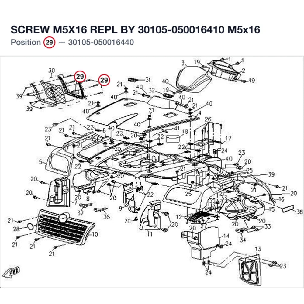 SCREW M5X16 REPL BY 30105-050016410 product image