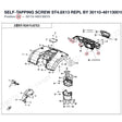 SELF-TAPPING SCREW ST4.8X13 REPL BY 30110-481130010 product image