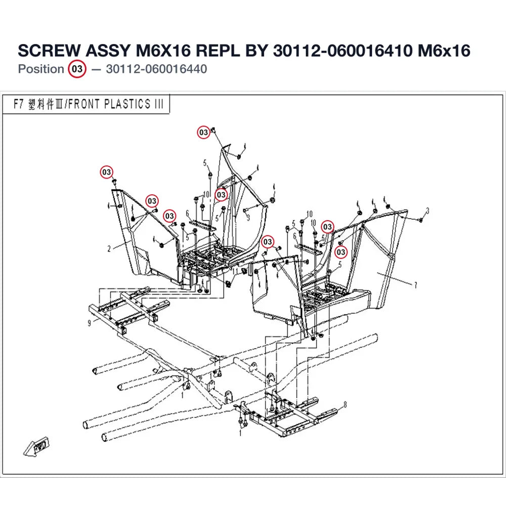 SCREW ASSY M6X16 REPL BY 30112-060016410 product image