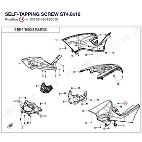 SELF-TAPPING SCREW ST4.8x16 product image