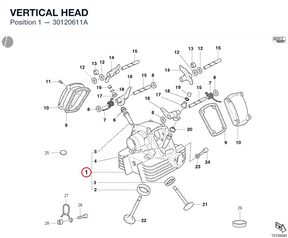 VERTICAL HEAD 30120611A diagram position
