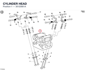 CYLINDER HEAD 30120861A diagram position