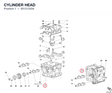 CYLINDER HEAD 30121333A diagram position