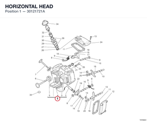 HORIZONTAL HEAD 30121721A diagram position
