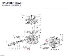 CYLINDER HEAD 30122201A diagram position