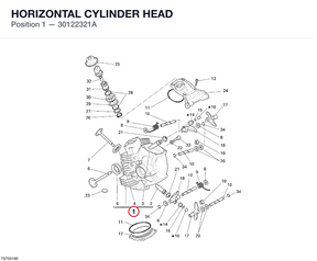 HORIZONTAL CYLINDER HEAD 30122321A diagram position