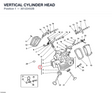 VERTICAL CYLINDER HEAD 30122452B diagram position