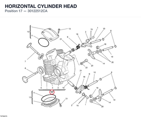 HORIZONTAL CYLINDER HEAD 30122512CA diagram position