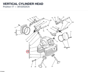 VERTICAL CYLINDER HEAD 30122522CA diagram position