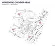HORIZONTAL CYLINDER HEAD 30122631A diagram position
