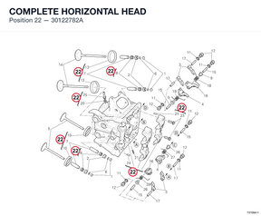 COMPLETE HORIZONTAL HEAD 30122782A diagram position