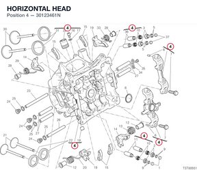 HORIZONTAL HEAD 30123461N diagram position