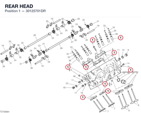 REAR HEAD 30125701DR diagram position