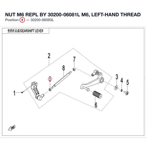 NUT M6 REPL BY 30200-06081L product image