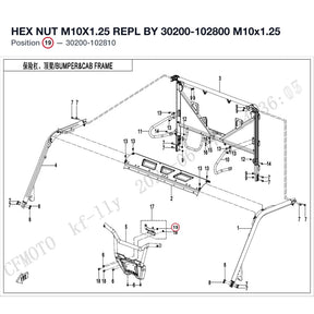HEX NUT M10X1.25 REPL BY 30200-102800 product image