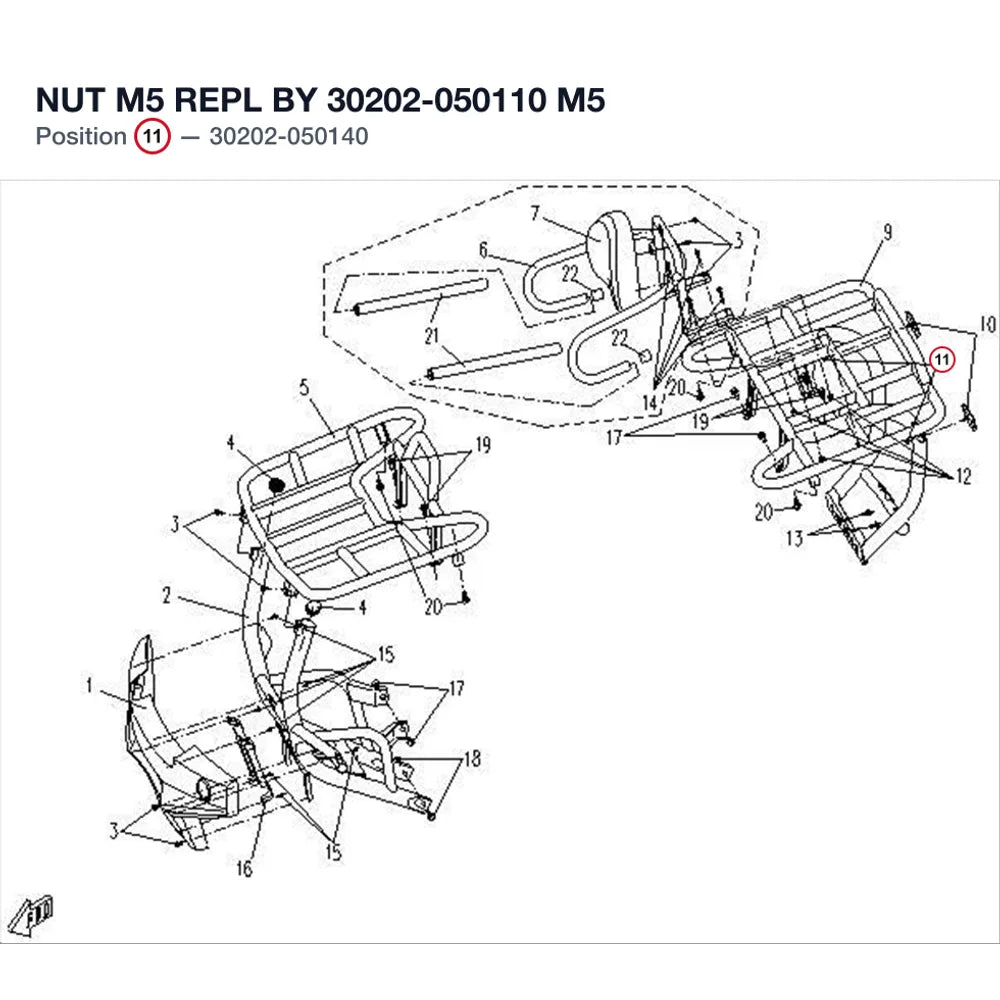 NUT M5 REPL BY 30202-050110 product image