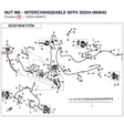NUT M6 - INTERCHANGEABLE WITH  30204-060840 product image
