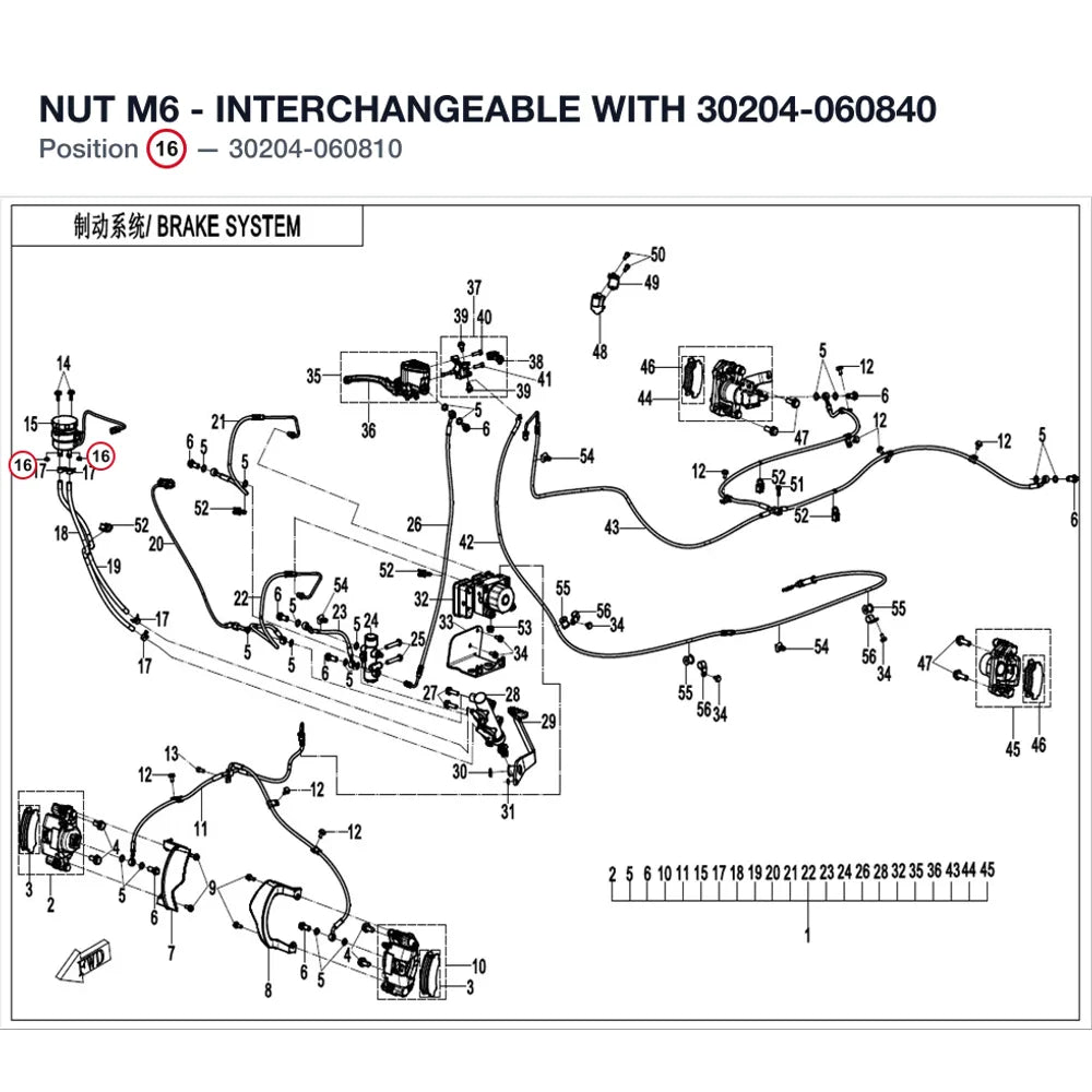 NUT M6 - INTERCHANGEABLE WITH  30204-060840 product image
