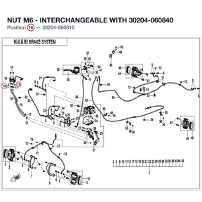 NUT M6 - INTERCHANGEABLE WITH  30204-060840 product image