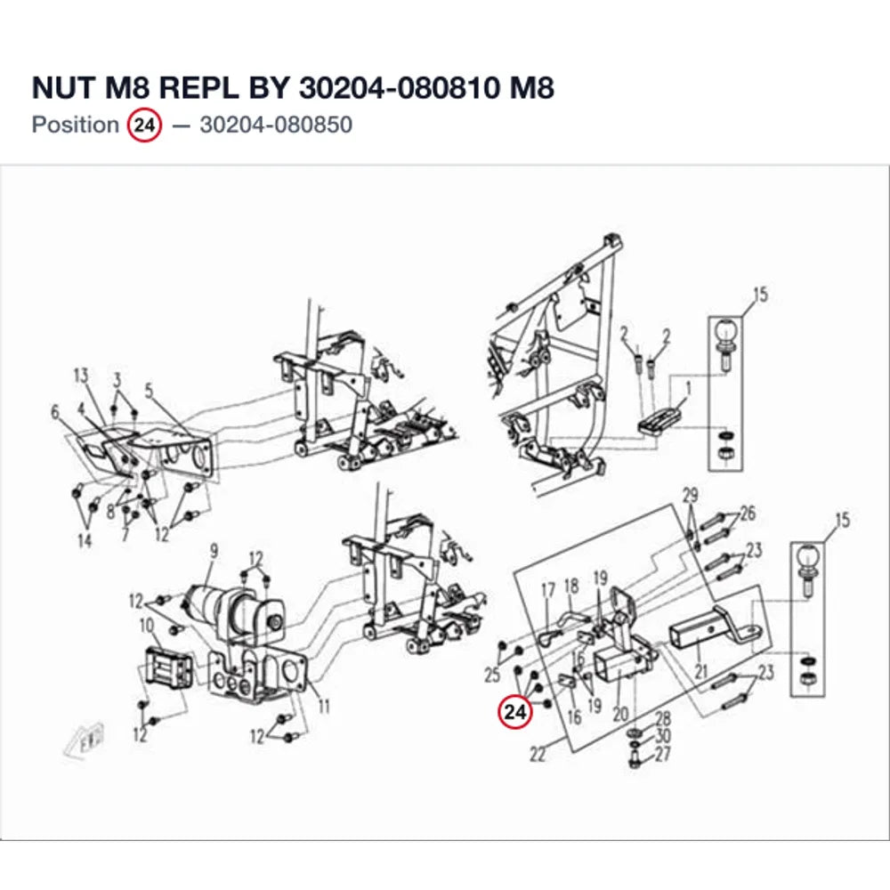 NUT M8 REPL BY 30204-080810 product image