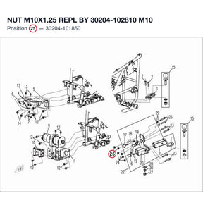 NUT M10X1.25 REPL BY 30204-102810 product image