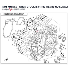 NUT M18x1.5 - WHEN STOCK IS 0 THIS ITEM IS NO LONGER AVAILABLE product image