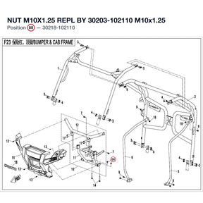 NUT M10X1.25 REPL BY 30203-102110 product image