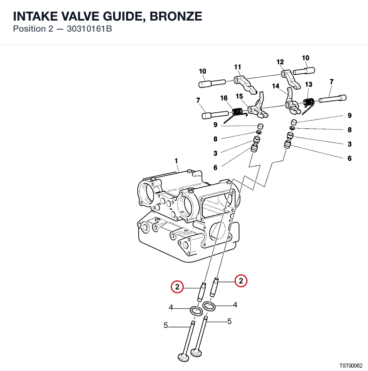 INTAKE VALVE GUIDE, BRONZE