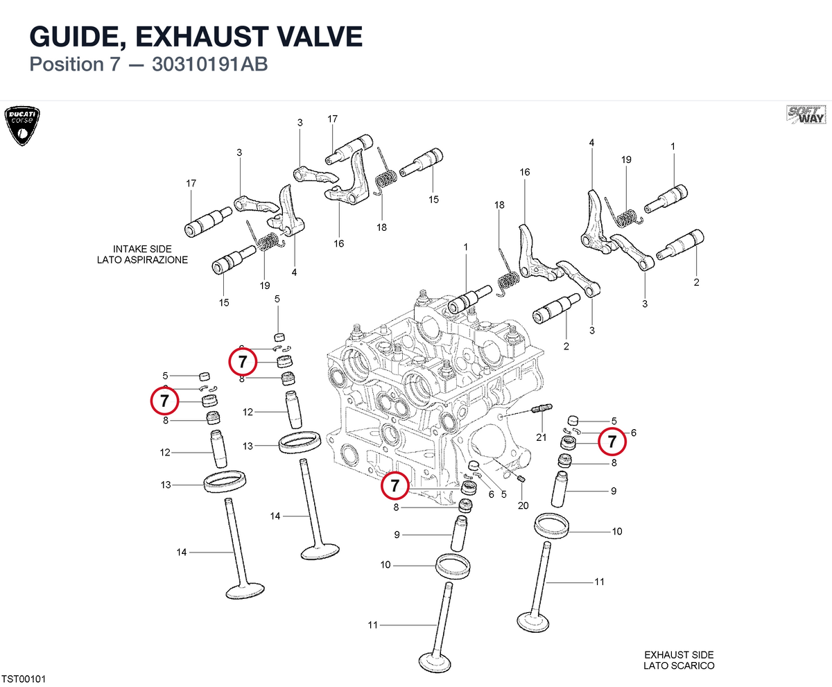 GUIDE, EXHAUST VALVE