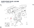 GUIDE INTAKE VALVE +0.06 MM 30310411AB diagram position