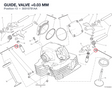 GUIDE, VALVE +0.03 MM 30310781AA diagram position
