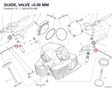 GUIDE, VALVE +0.06 MM 30310781AB diagram position