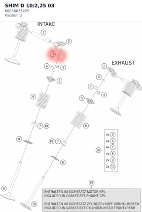 Diagram preview: SHIM D 10/2,25              03 (60036035225)