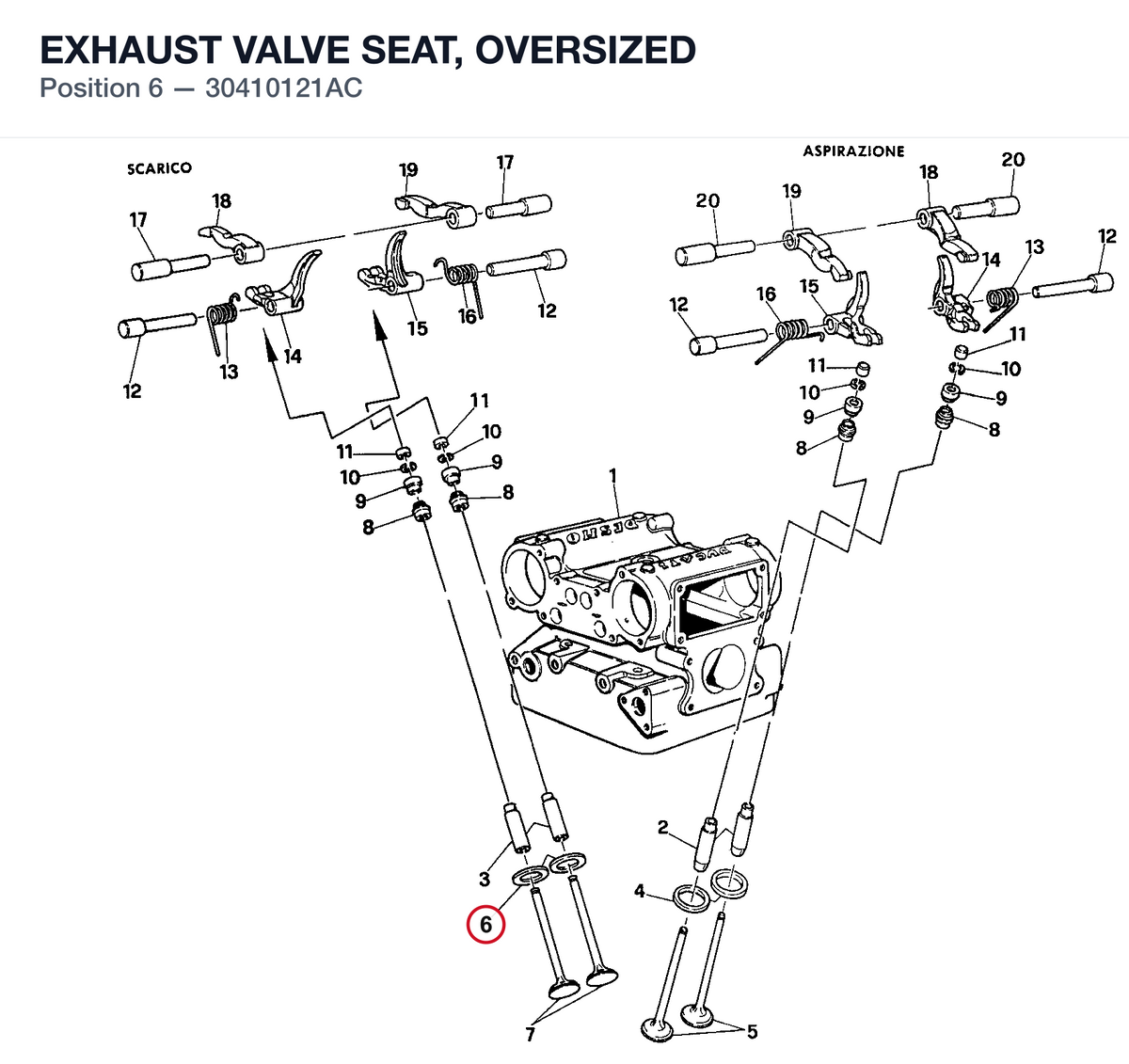 EXHAUST VALVE SEAT, OVERSIZED