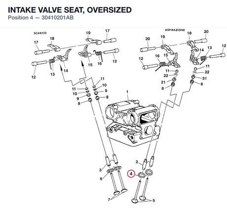 INTAKE VALVE SEAT, OVERSIZED
