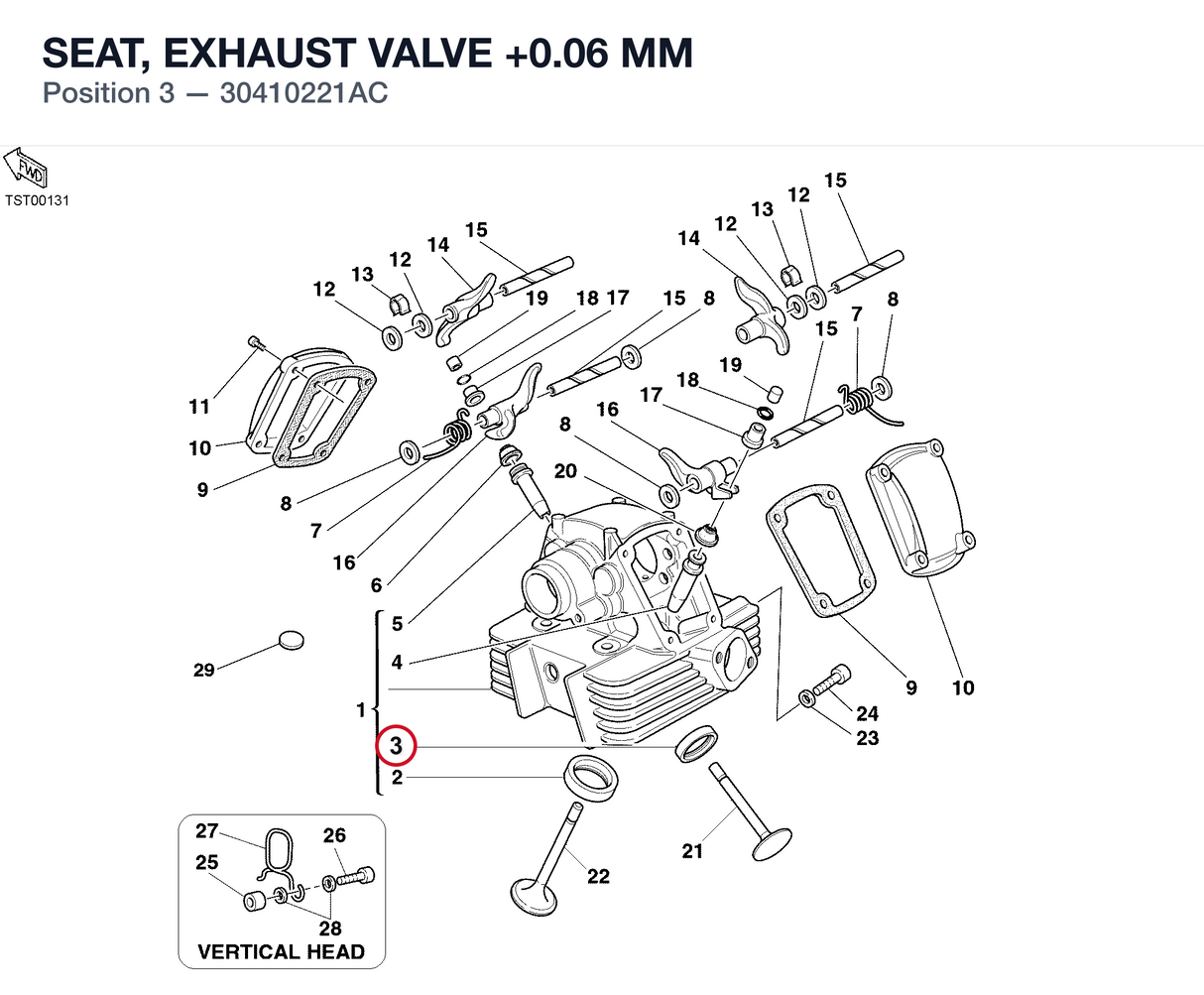 SEAT, EXHAUST VALVE +0.06 MM