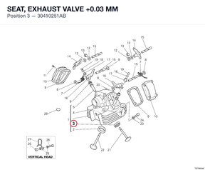 SEAT, EXHAUST VALVE +0.03 MM