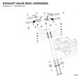 EXHAUST VALVE SEAT, OVERSIZED