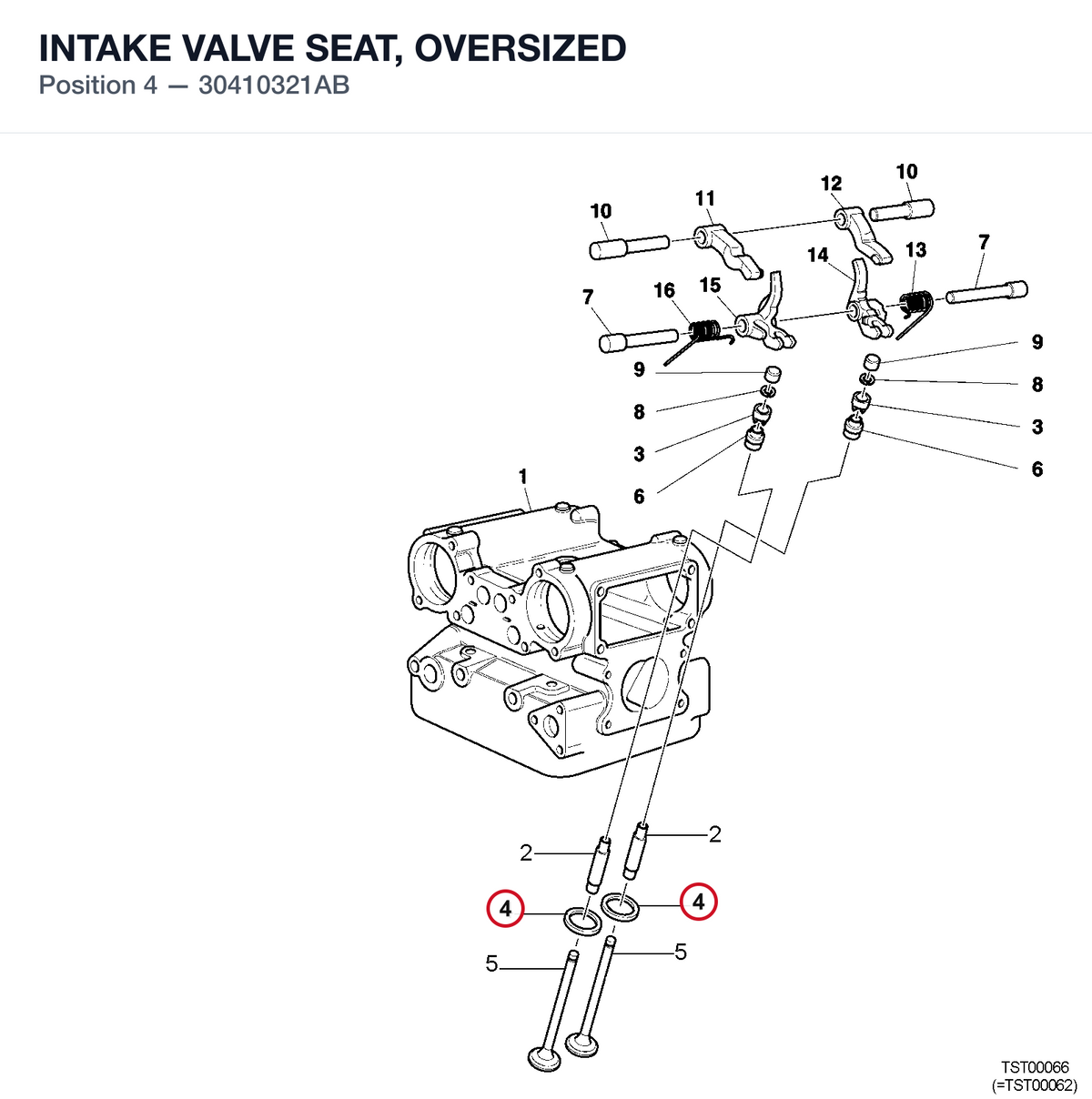 INTAKE VALVE SEAT, OVERSIZED