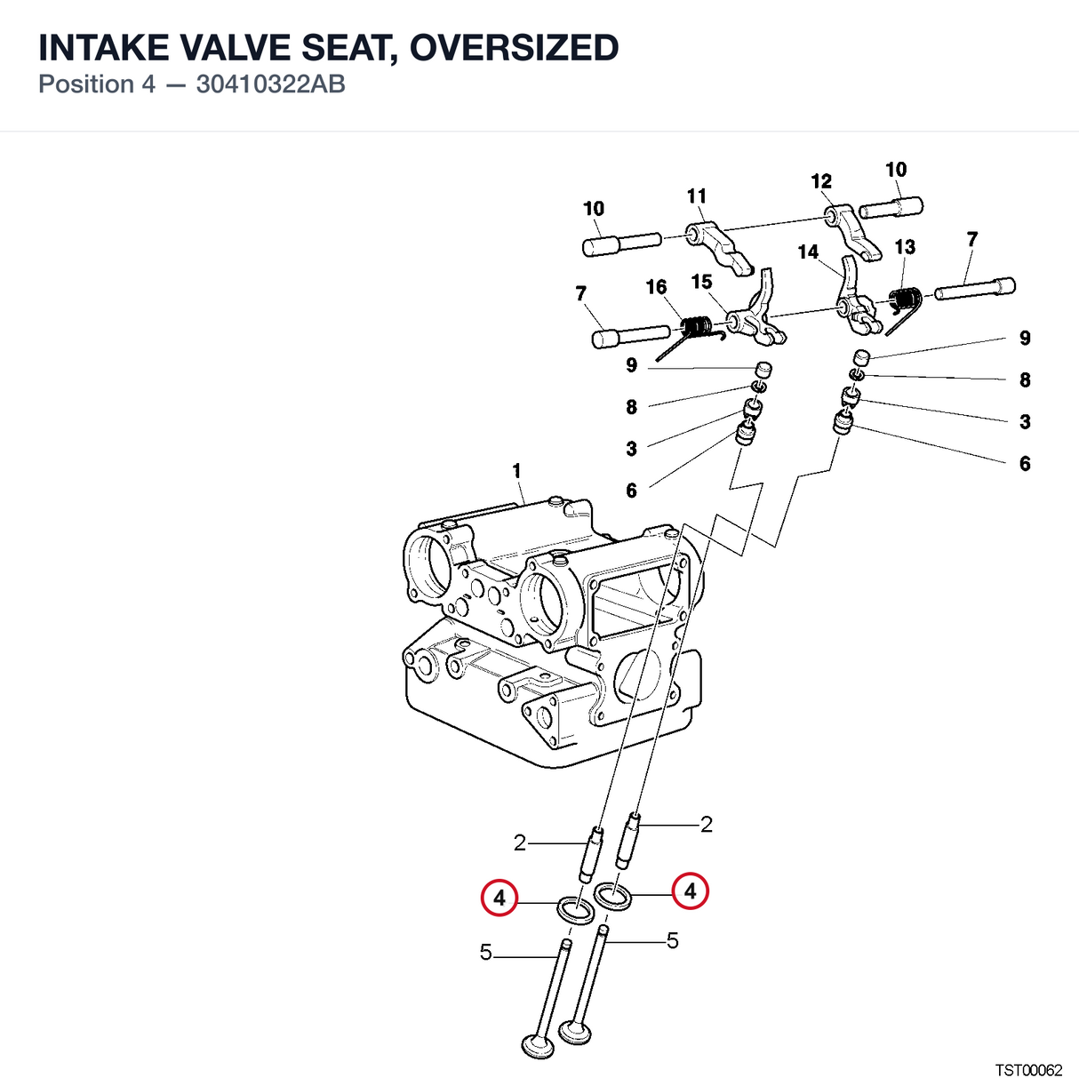 INTAKE VALVE SEAT, OVERSIZED