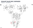 EXHAUST VALVE SEAT, OVERSIZED