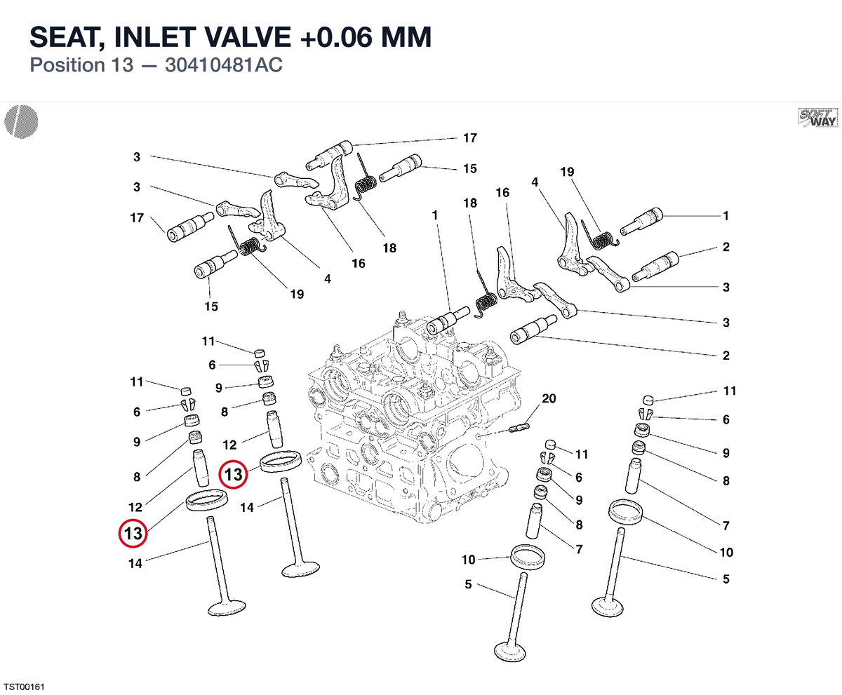 SEAT, INLET VALVE +0.06 MM