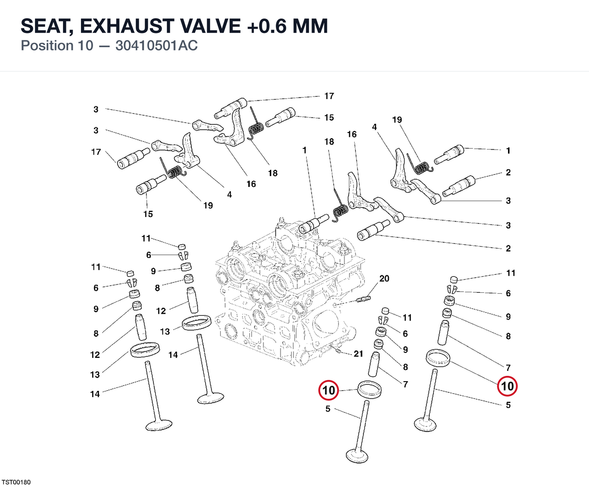 SEAT, EXHAUST VALVE +0.6 MM