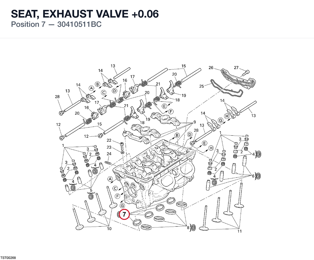 SEAT, EXHAUST VALVE +0.06