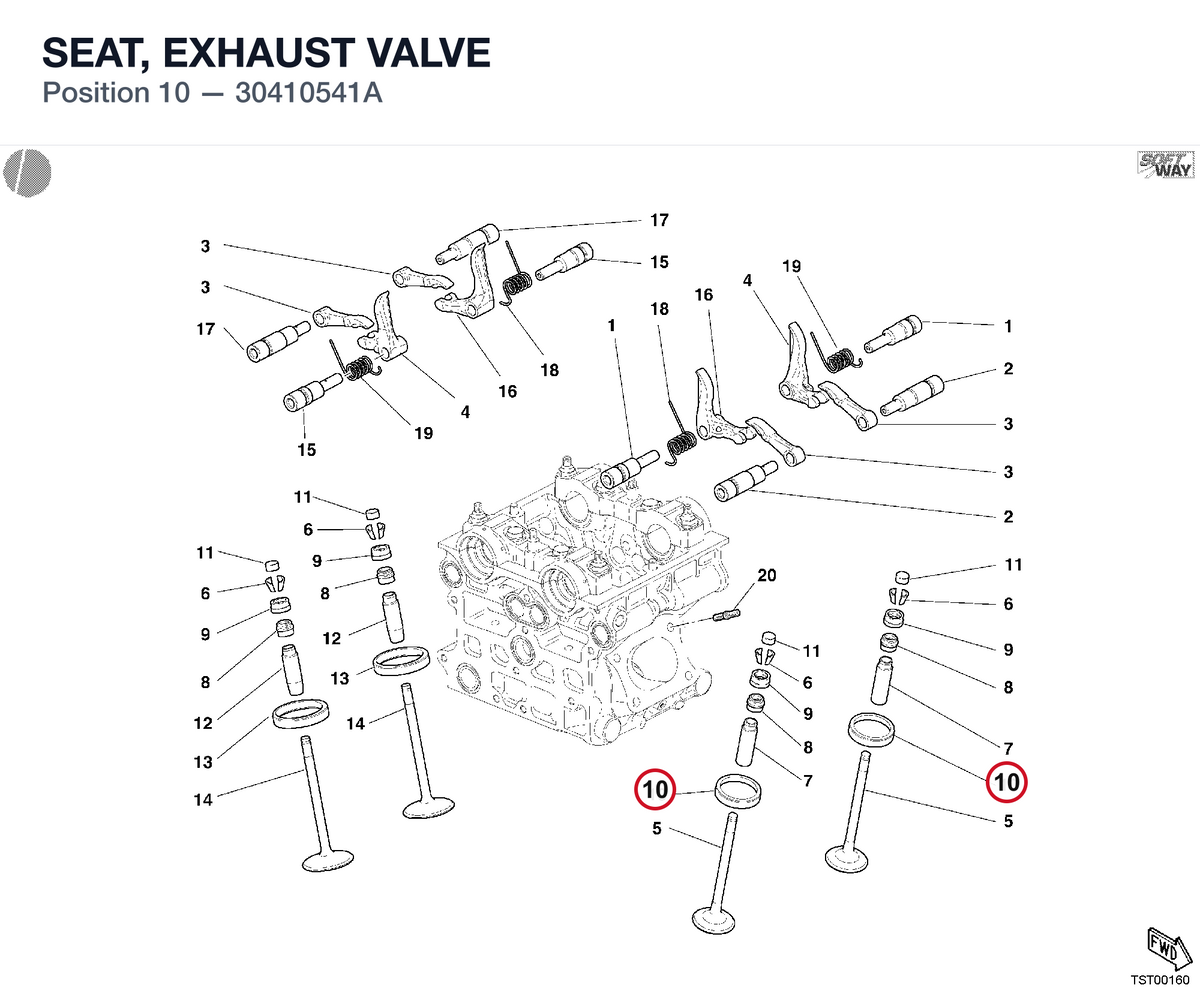 SEAT, EXHAUST VALVE