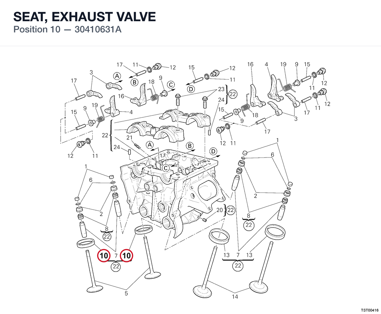 SEAT, EXHAUST VALVE